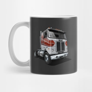 1980 White Road Commander 2 Cabover Truck in silver Mug